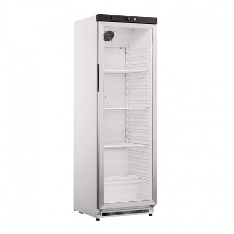 Armoire vitrée positive +2°/+8°C- 350 L - Finition extérieur laquée blanche - FURNOTEL - HR401VX