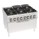 Fourneau 6 feux sur four gaz extra large + grill - Tecnoinox - PFXH12GGE9