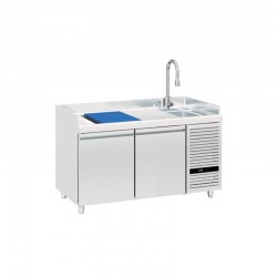 Furnotel - Table à poissons positive -2°C/+8°C - 2 portes - 246 litres - TPO2